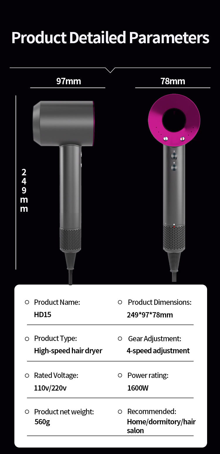 Secador de pelo iónico HD15 - 3.ª generación
