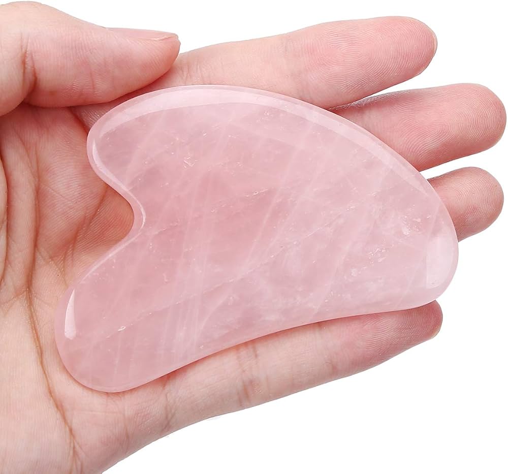 Ailike Natural Rose Quartz Gua Sha tool