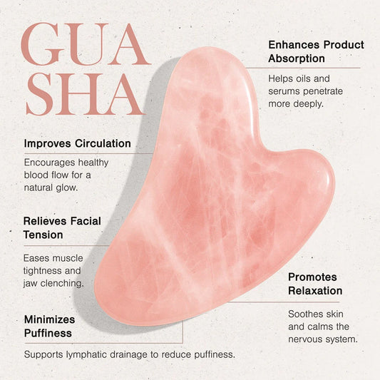 Ailike Natural Rose Quartz Gua Sha tool