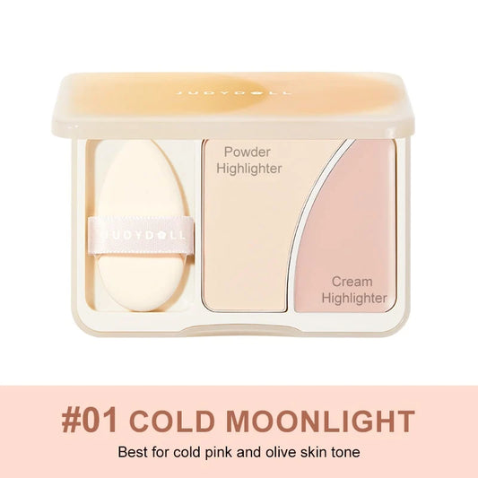 JUDYDOLL Dual-Color Highlighter Palette #01
