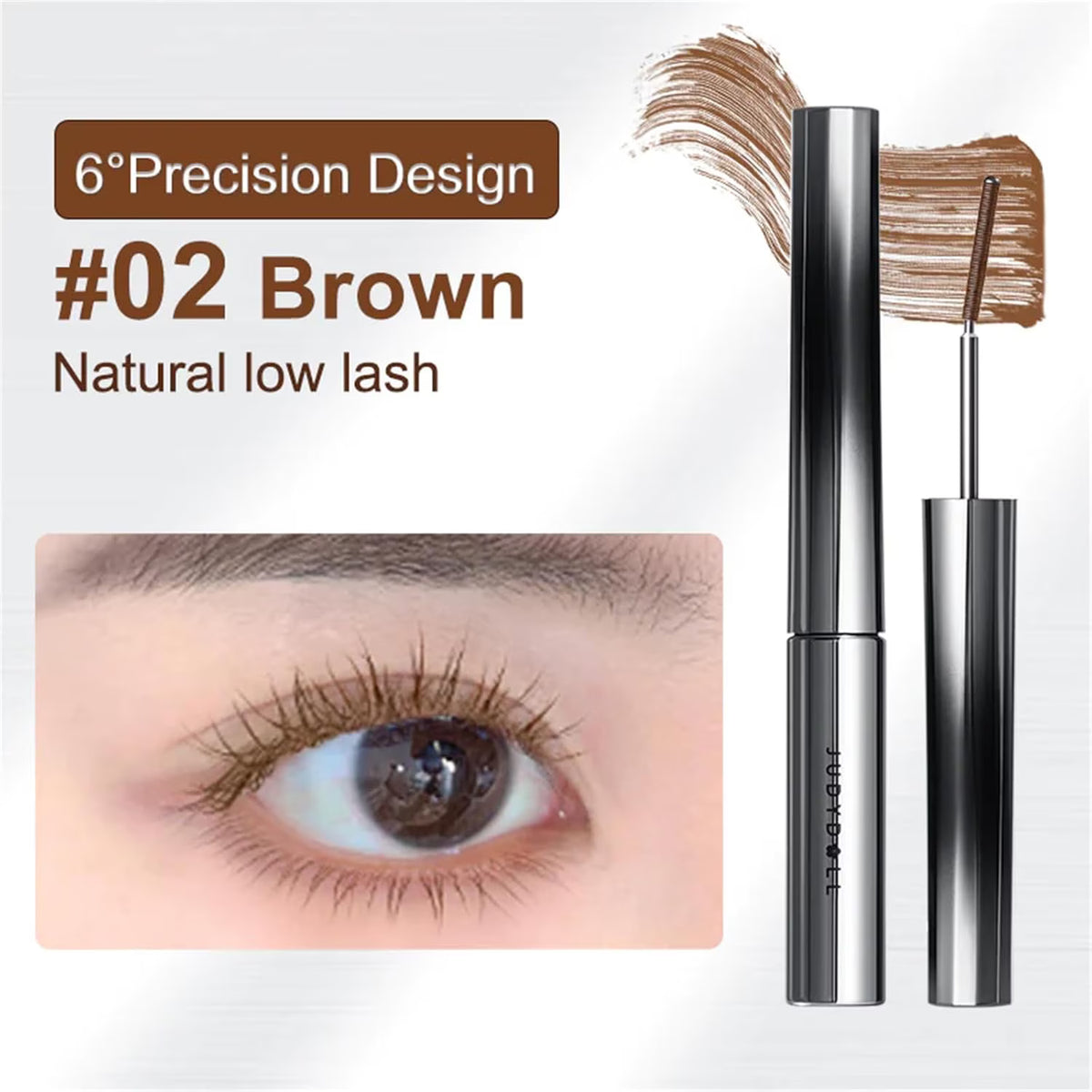 JUDYDOLL 3D Curling Iron Mascara #02 Brown - Curved