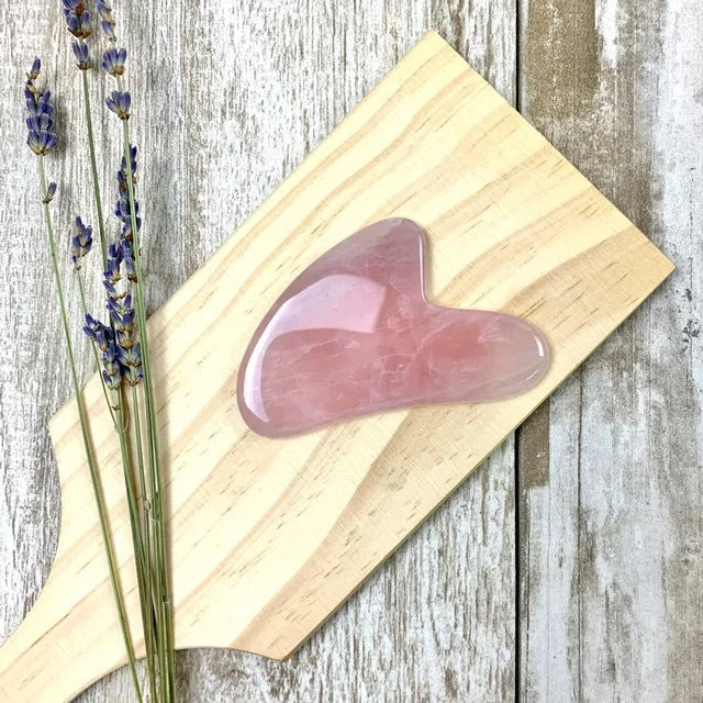 Ailike Natural Rose Quartz Gua Sha tool